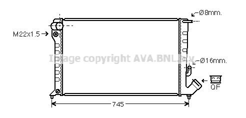 AVA QUALITY COOLING Радиатор, охлаждение двигателя CN2152